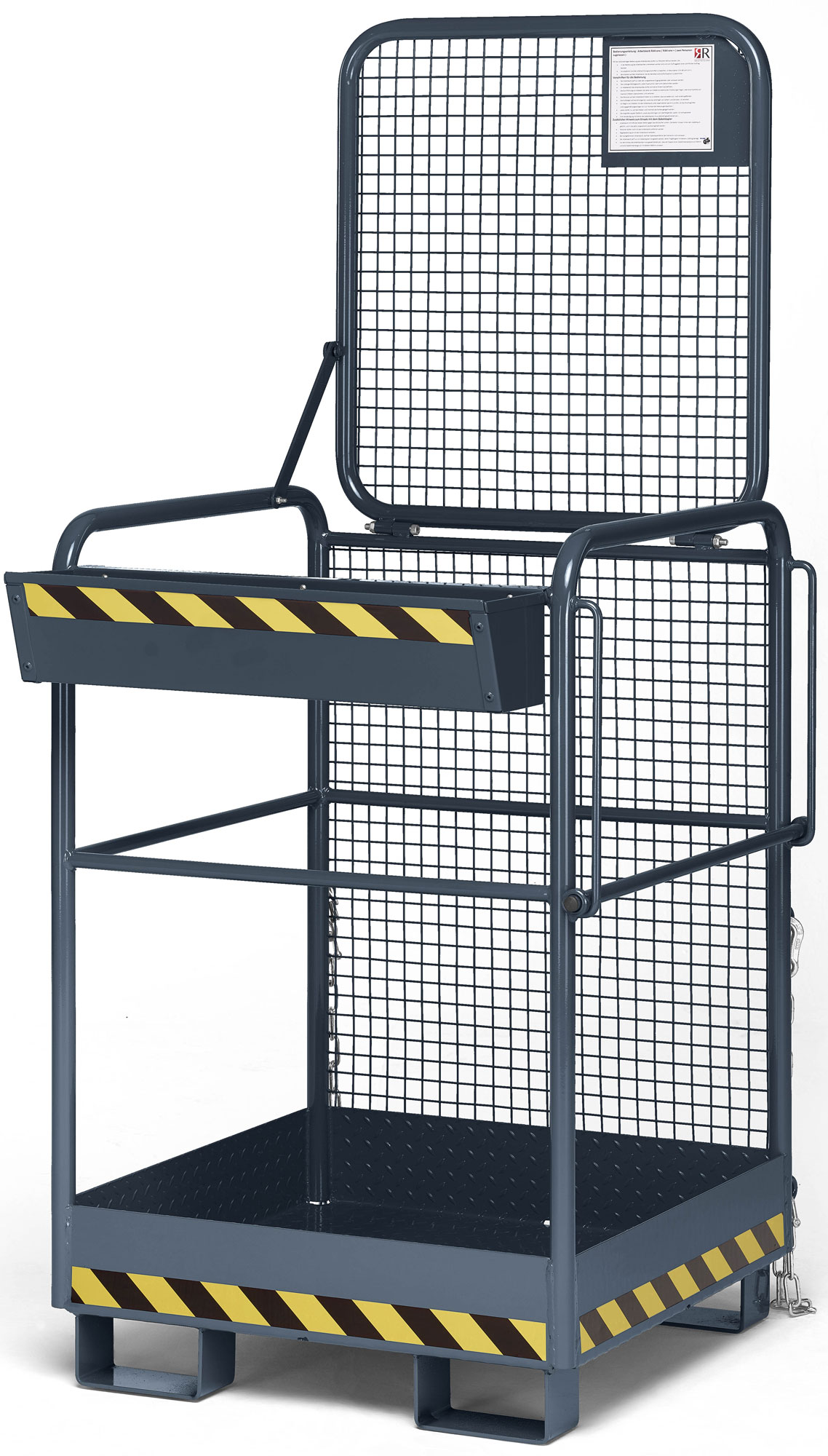 RR Industrietechnik Arbeitskorb RAK-one - RAL 7016 Arbeitsbühne für Stapler - Mannkorb anthrazitgrau pulverbeschichtet (RR-120000013) Bild-01