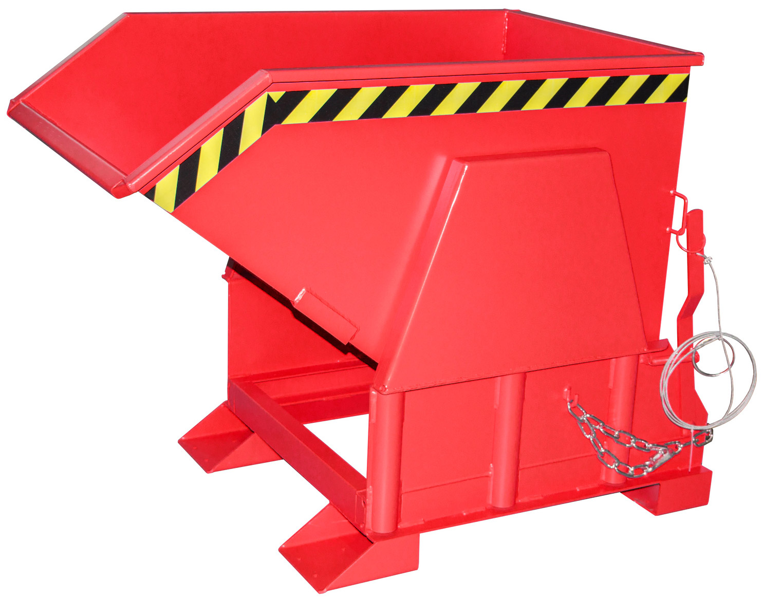 Bauer Muldenkipper BK-50 - RAL 3000 Kippmulde 500 Liter für Stapler - Schuttmulde feuerrot pulverbeschichtet (BA-4410-02-0000-2) Bild-01