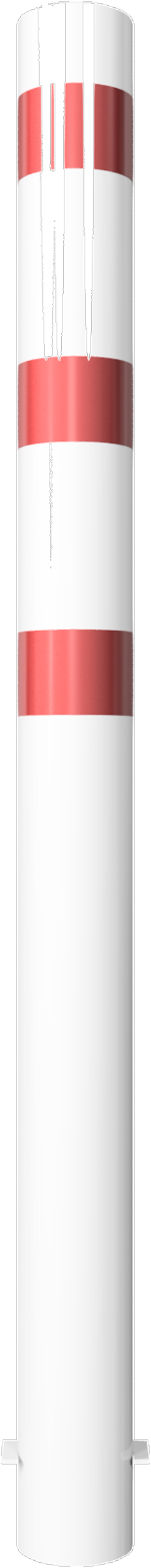 Schake Stahlrohrpoller OE Ø 152 mm weiß | rot - 2,00 m