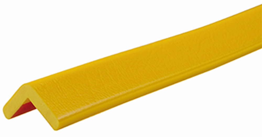Knuffi Eckschutzprofil Typ H 45 x 45 mm gelb PU - 1,00 m Standard Warnschutz Profil L-Winkel aus Polyurethan - Eckprofil einfarbig mit selbstklebenden Kanten (SM-PH-900302) Bild-01