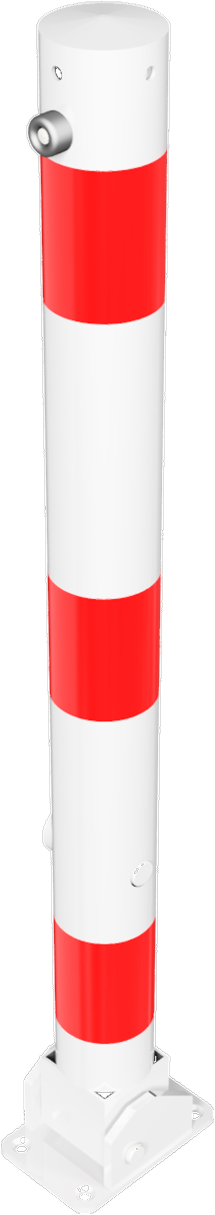 Schake Absperrpfosten UDD Ø 76 mm weiß | rot