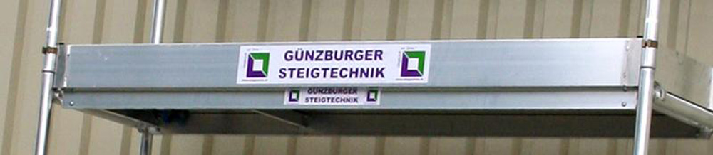 Günzburger Fahrgerüst Alu Bordbrett Stirnseite - 1,90 m