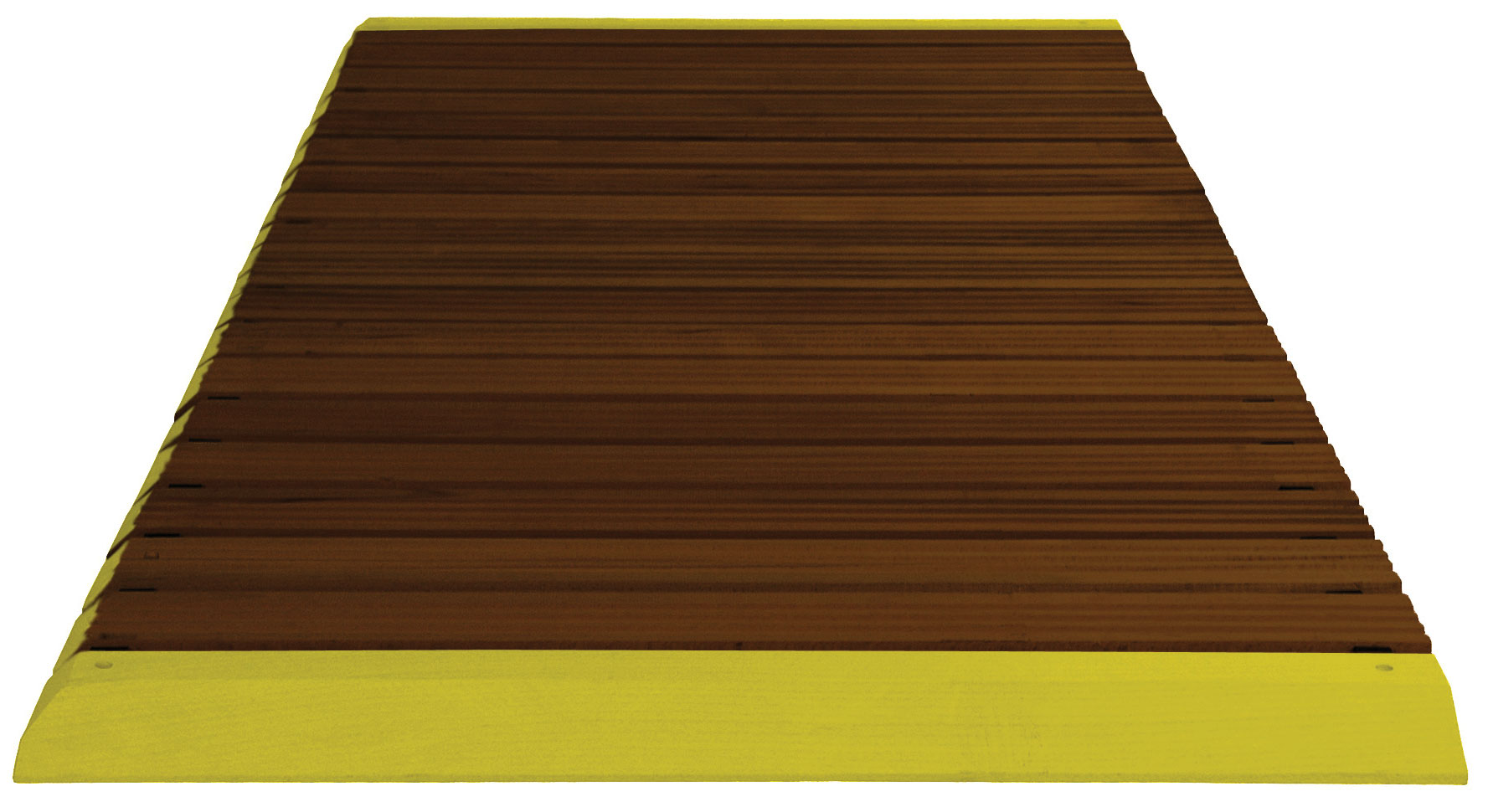 Miltex Arbeitsplatzmatte Yoga Holzrost Typ F natur - 800 mm Breite je lfm Holzmatte Buche mit Auffahrkeile | durchbrochene geriefte Oberfläche - Bodenmatte naturbelassen je lfm bis max. 5,00 m Länge (MT-14210M) Bild-01