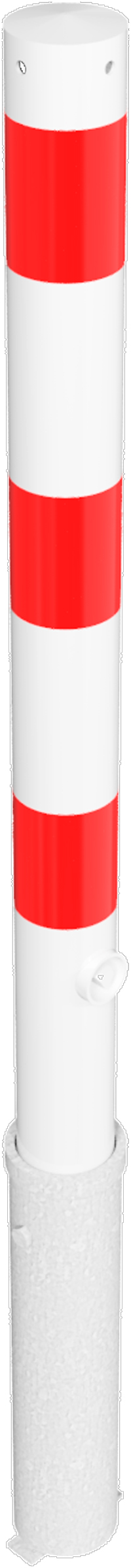 Schake Absperrpfosten HD Ø 76 mm weiß | rot