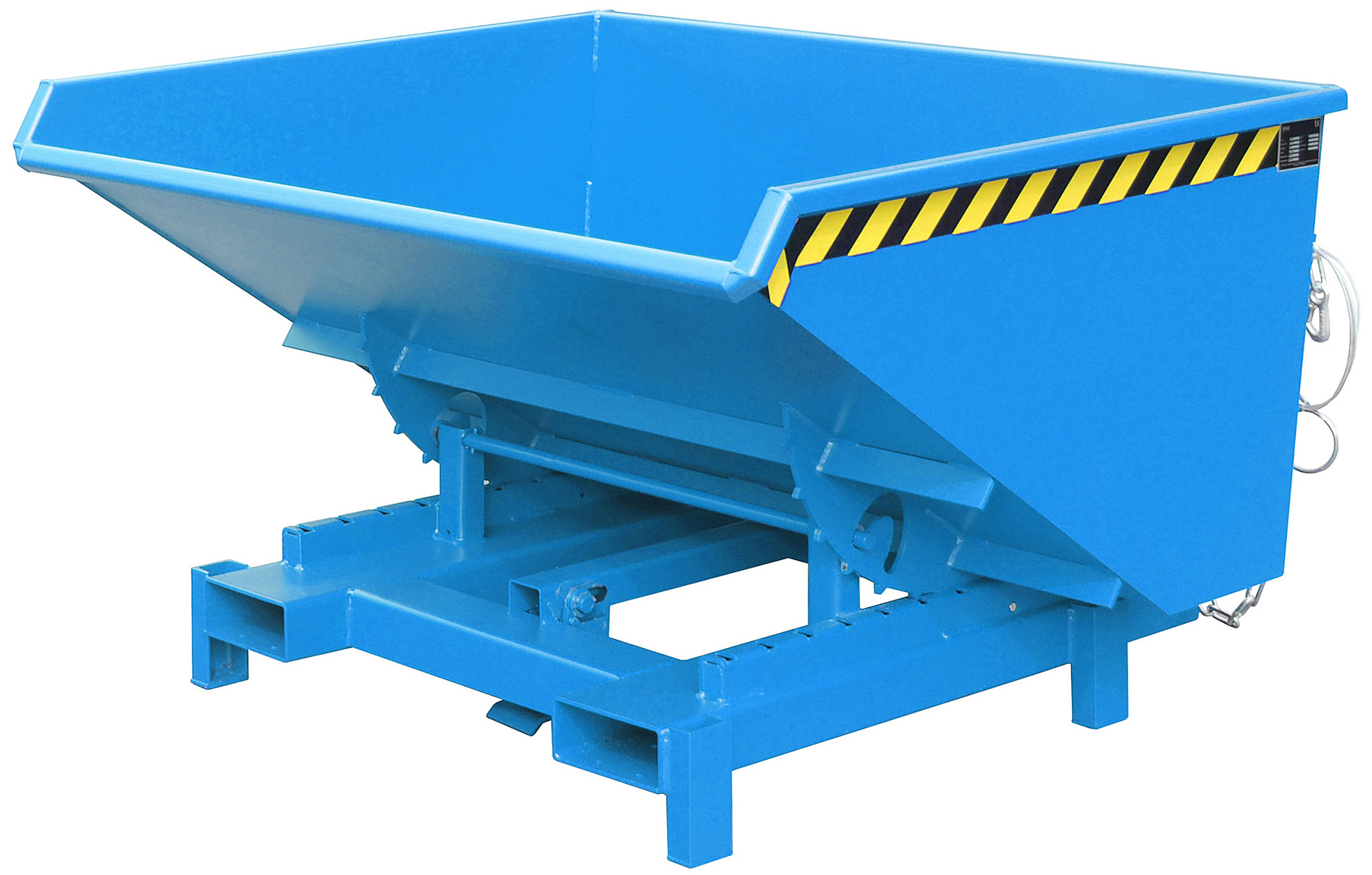 Bauer Schwerlastkipper SK-900 - RAL 5012 Kippmulde 900 Liter für Stapler - Kippcontainer lichtblau pulverbeschichtet (BA-4498-22-0000-3) Bild-01