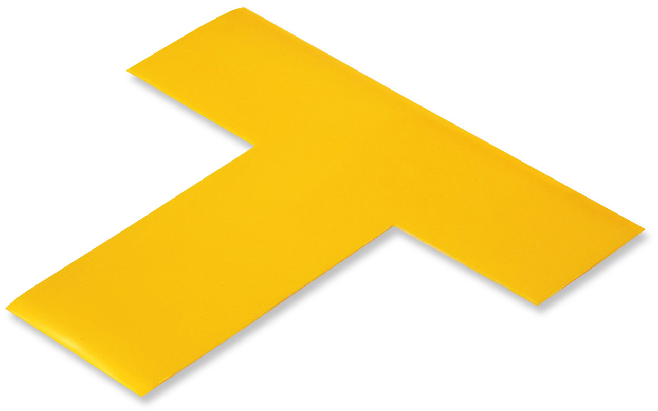 boplan Bodenmarkierung Line Plan T-Winkel gelb - 150 x 150 mm Symbol Industrie-Bodenmarkierung aus PVC selbstklebend - T-Shape (BP-PPLP0001-0001-STYE) Bild-01