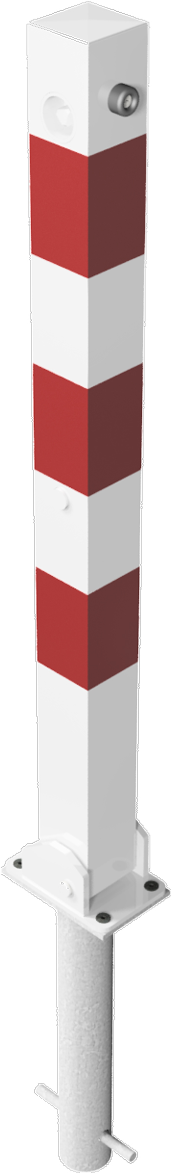 Schake Absperrpfosten UEDo 70 x 70 mm weiß | rot