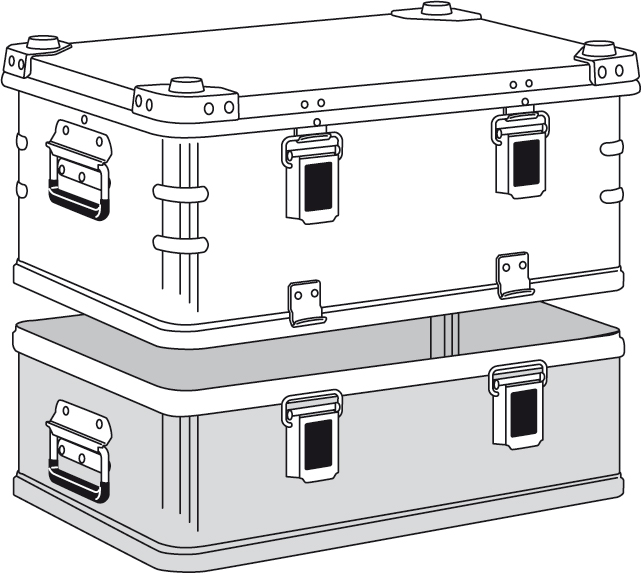 ZARGES Alu Universalkiste K 470 Plus Oberteil 42 Liter