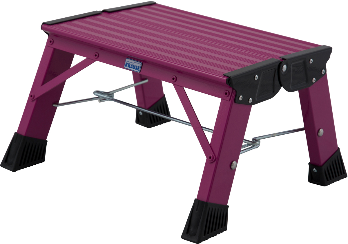 Krause Alu-Klapptritt Treppy 1 Stufe Pink