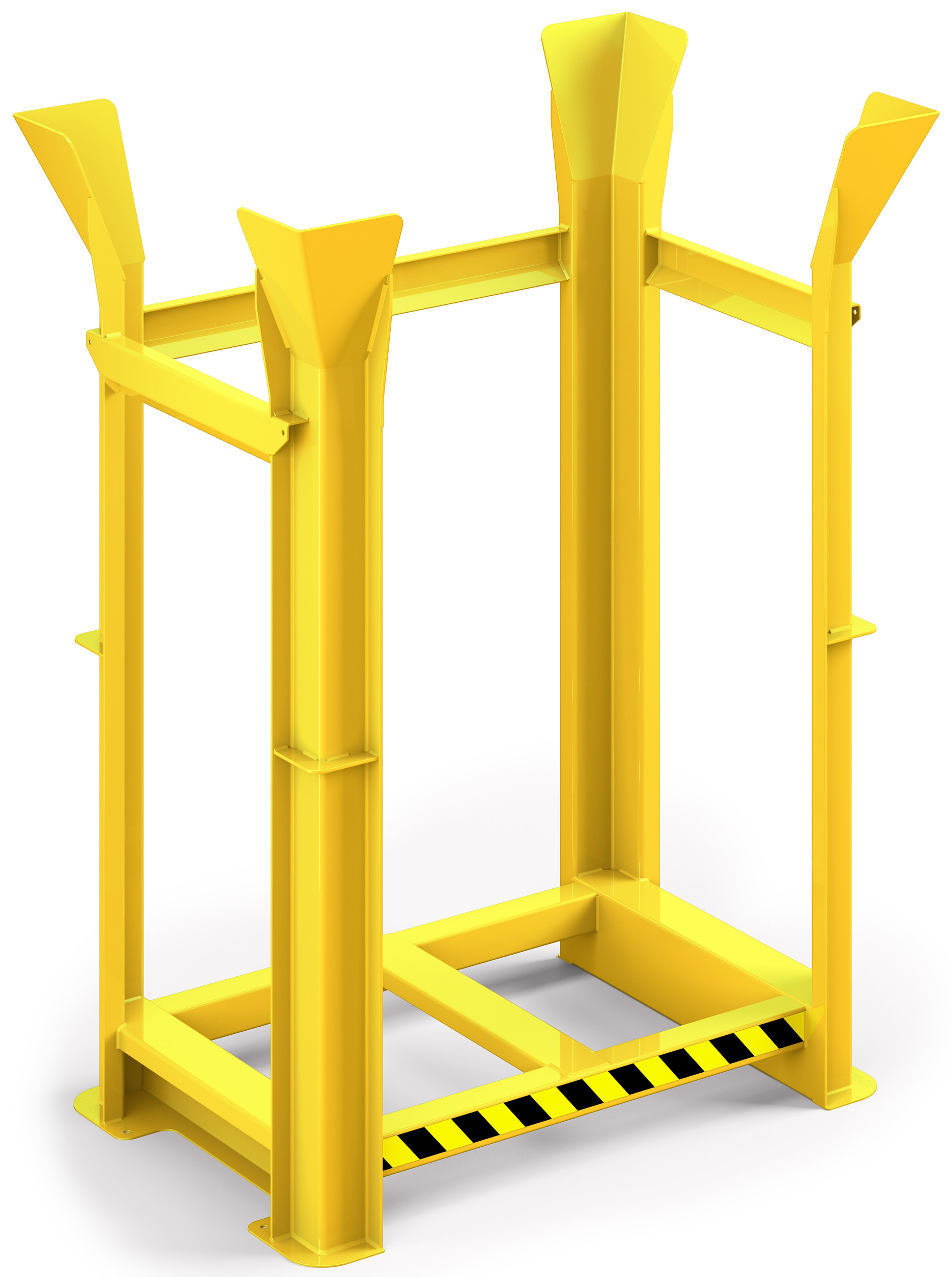 RR Industrietechnik Paletten Richtgestell RRG-10 - RAL 1023 Palettenstapelgestell für 10 Stück Europaletten - Palettenlager verkehrsgelb pulverbeschichtet (RR-130500203) Bild-01