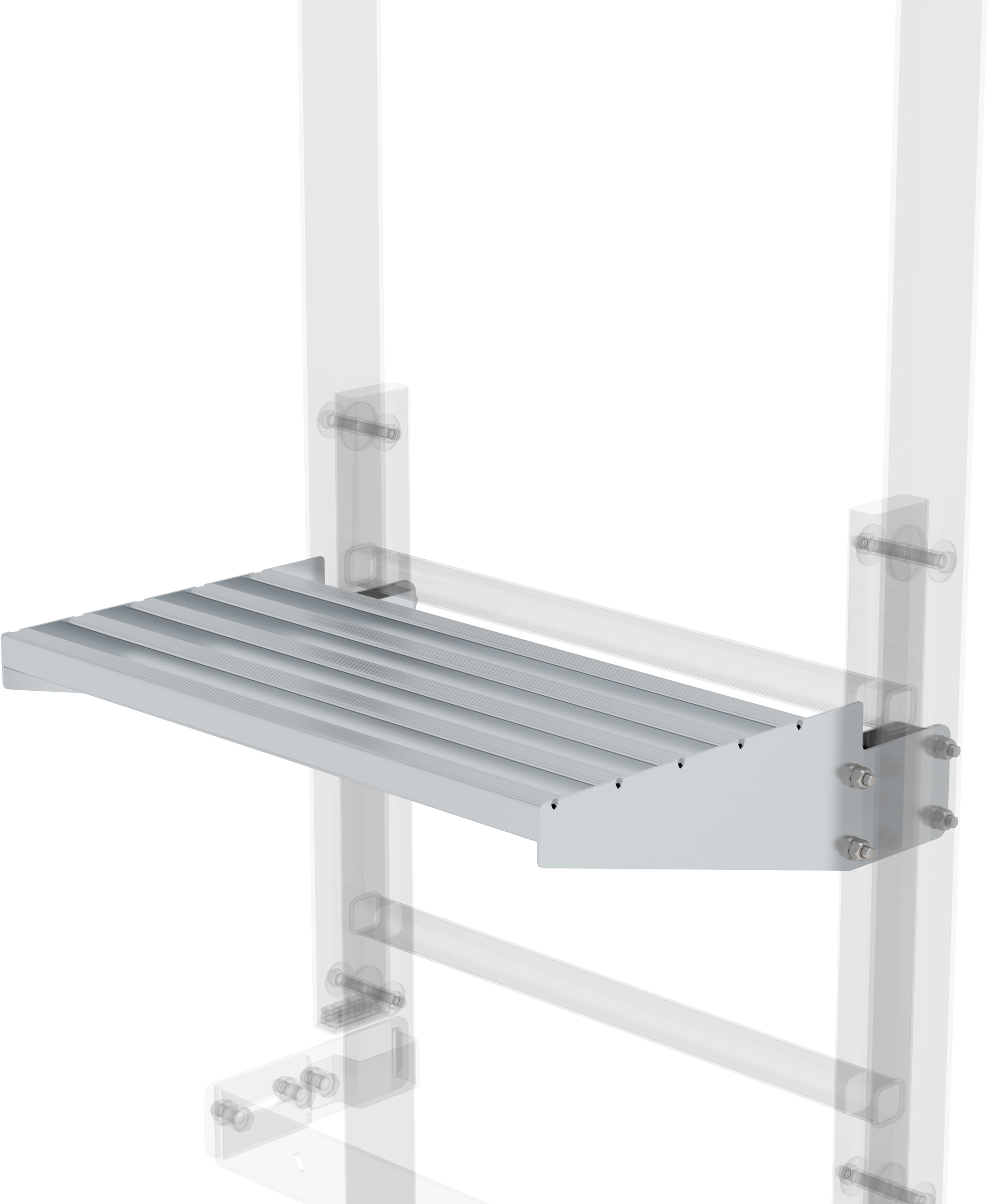 Günzburger Ausstiegstritt Alu blank - 300 mm