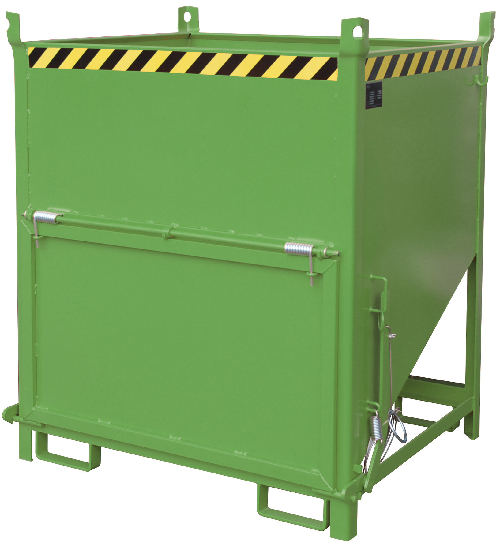 Bauer Silobehälter SGK-100 - RAL 6011 Silowanne 1000 Liter für Stapler mit Zugseil - Silotrichter resedagrün pulverbeschichtet (BA-4437-15-0000-4) Bild-01