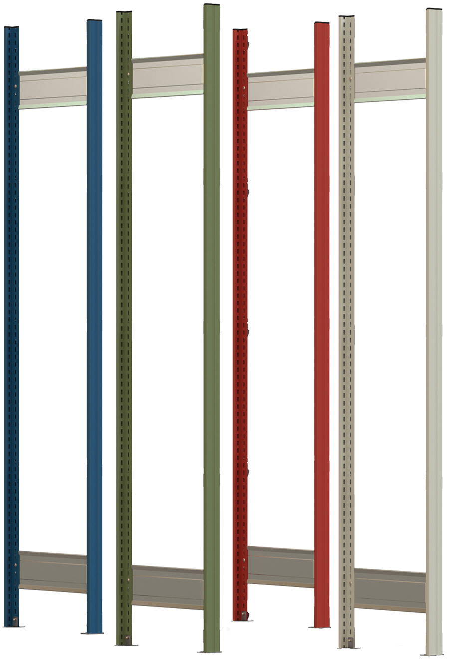 Regalwerk BERT Lagerregal Regal-Rahmen RAL pulverbeschichtet Regal-Rahmen mit Tiefenriegel - ohne Füße oder Abdeckkappen - in verschiedenen Ausführungen (RW-C-B3-13403-K) Bild-01