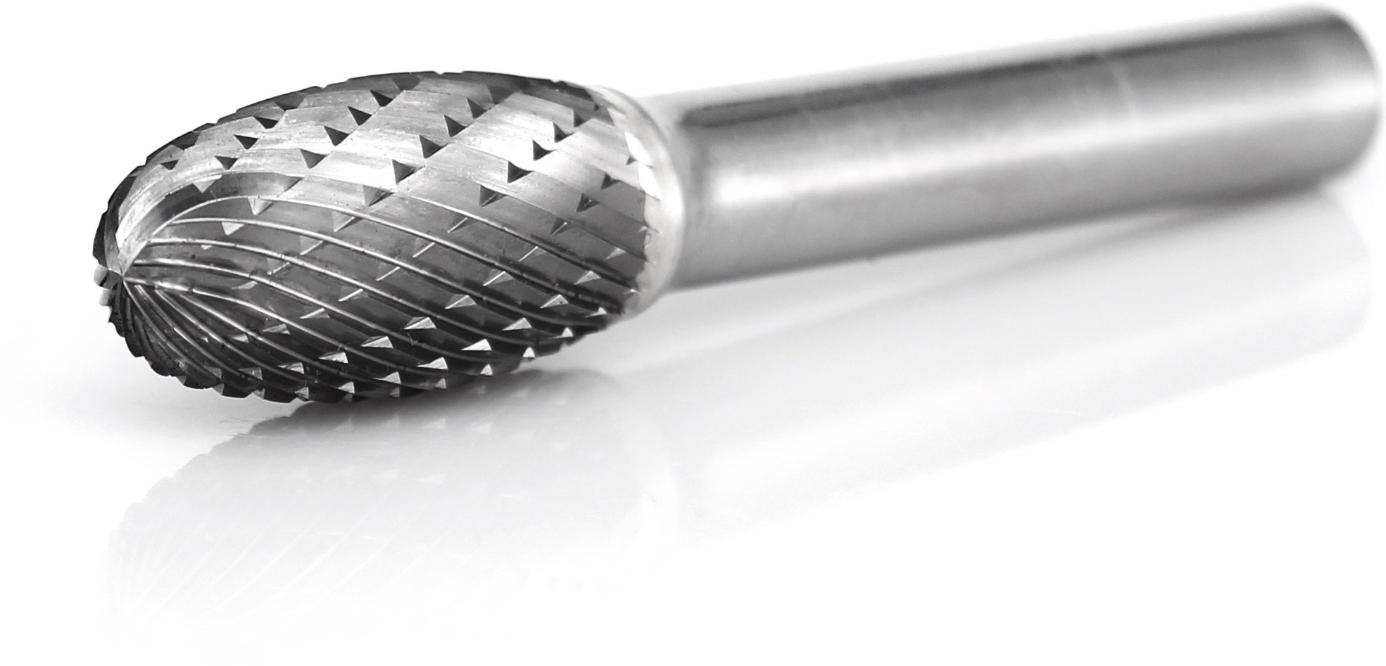 procut Hartmetallfrässtift Tropfenform TRE E81220-6 Schaft-∅ 8 mm - Kopf-∅ 12 mm - Kreuzverzahnung (PC-E81220-6) Bild-01