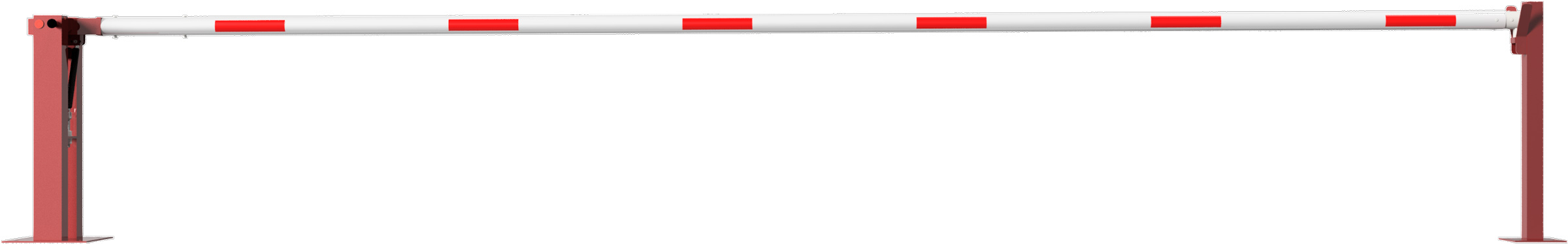 Schake Schranke mit Gasdruckfeder und Auflagestütze - Schrankenbaum Ø 80 mm ODP - 6000 mm