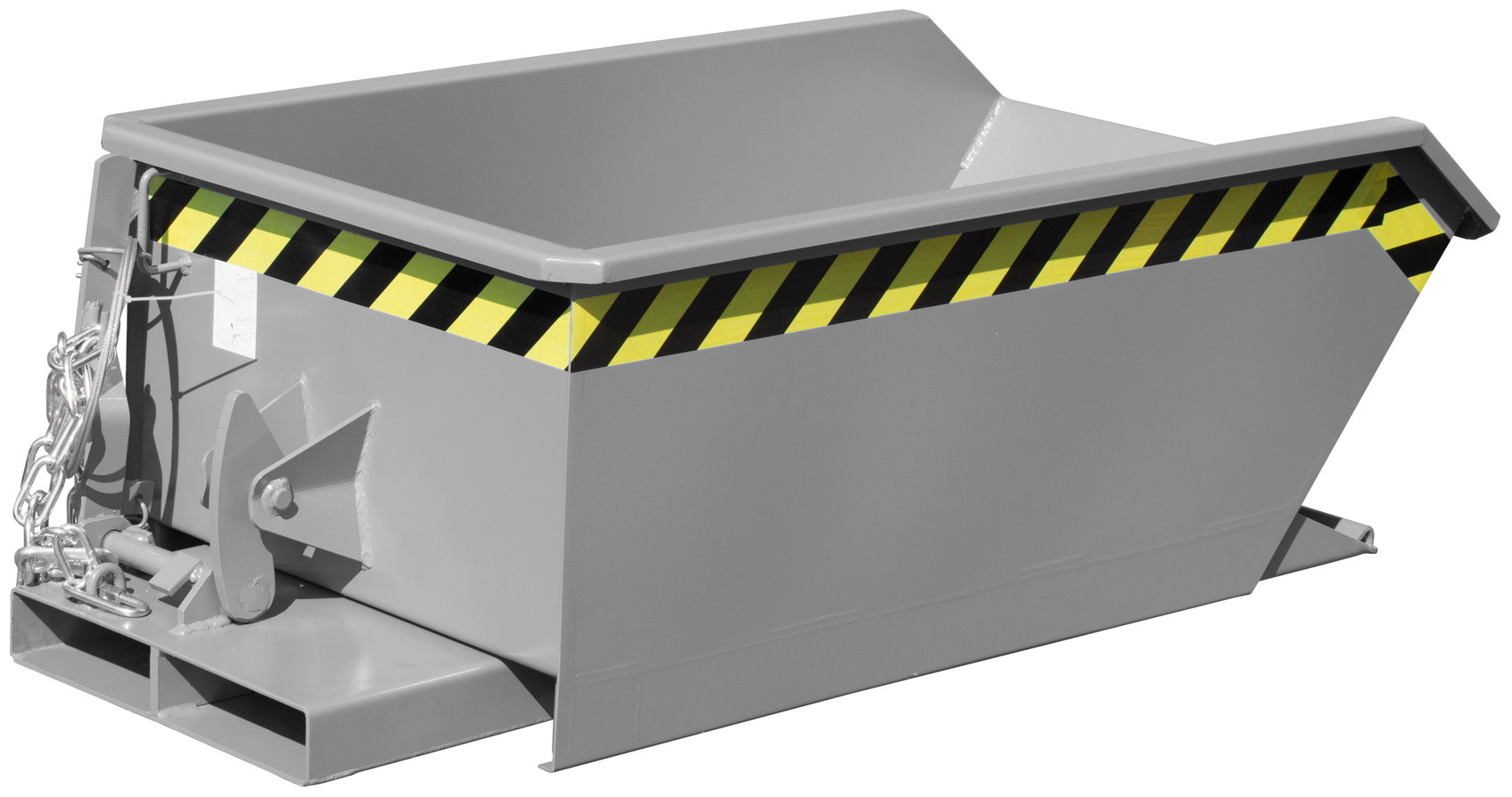 Bauer Muldenkipper MGU-230 - RAL 7005 Kippmulde 230 Liter für Stapler - Bauhöhe 350 mm - Schuttmulde mausgrau pulverbeschichtet (BA-4409-34-0000-5) Bild-01