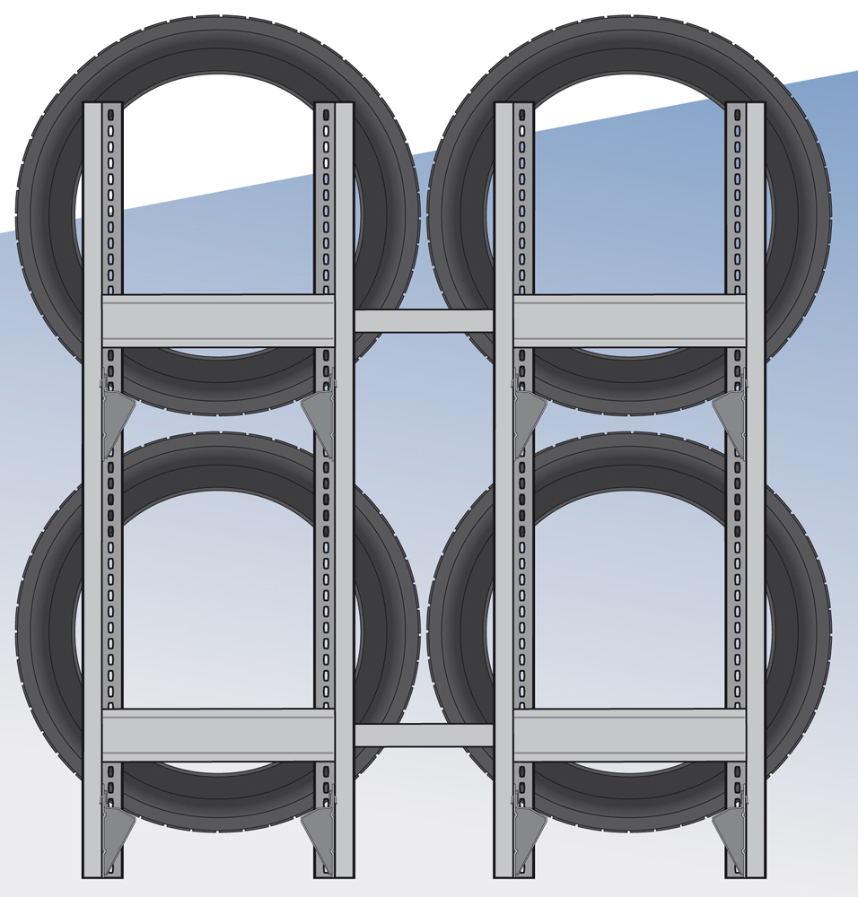 Regalwerk Distanzhalter für Doppelregale 120 mm