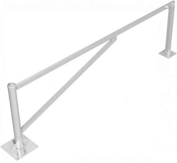 Schake Drehschranke mit 2 Auflagestützen - Schrankenbaum 60 x 40 mm ODD verzinkt - 3000 mm