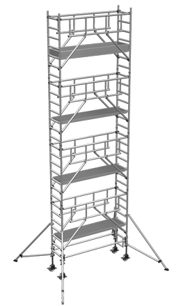 Rollgerüst ZARGES MultiTower S-PLUS 1T 0,75x1,80m - AH 9,25m