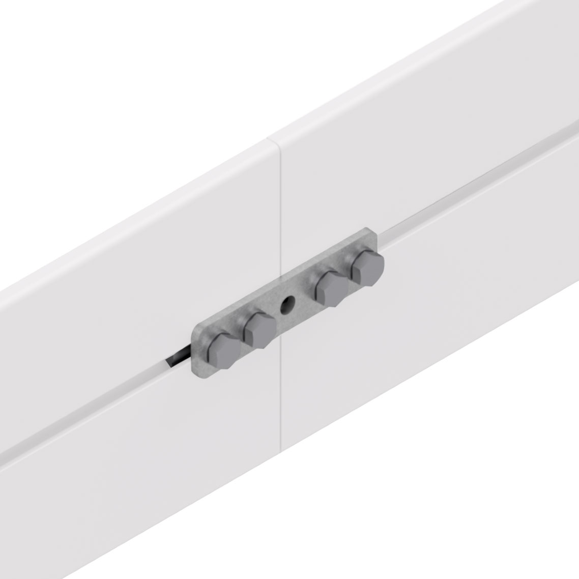 Hymer HYGHTS Geländersystem Fußleiste-Linearverbinder Verbindungsstück Alu / Edelstahl für Trittleisten - Längsverbindung inkl. Befestigungsmaterial (HY-30510104) Bild-01