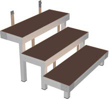 Bütec Bühnentreppe Alu 3-stufig Outdoor