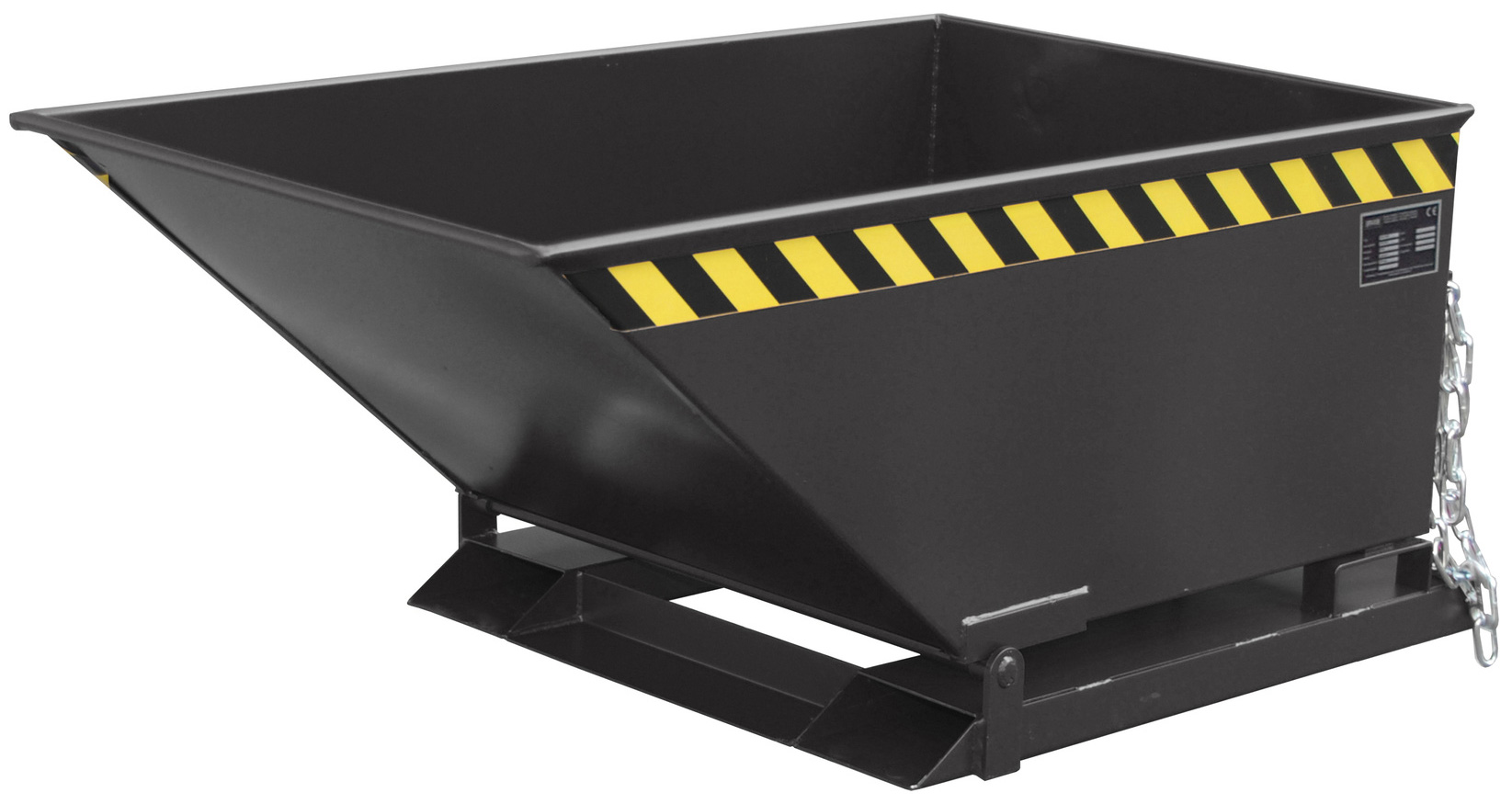 Bauer Muldenkipper KN-400 - RAL 7021 Kippmulde 400 Liter für Stapler - Schuttmulde schwarzgrau pulverbeschichtet (BA-4541-07-0000-16) Bild-01