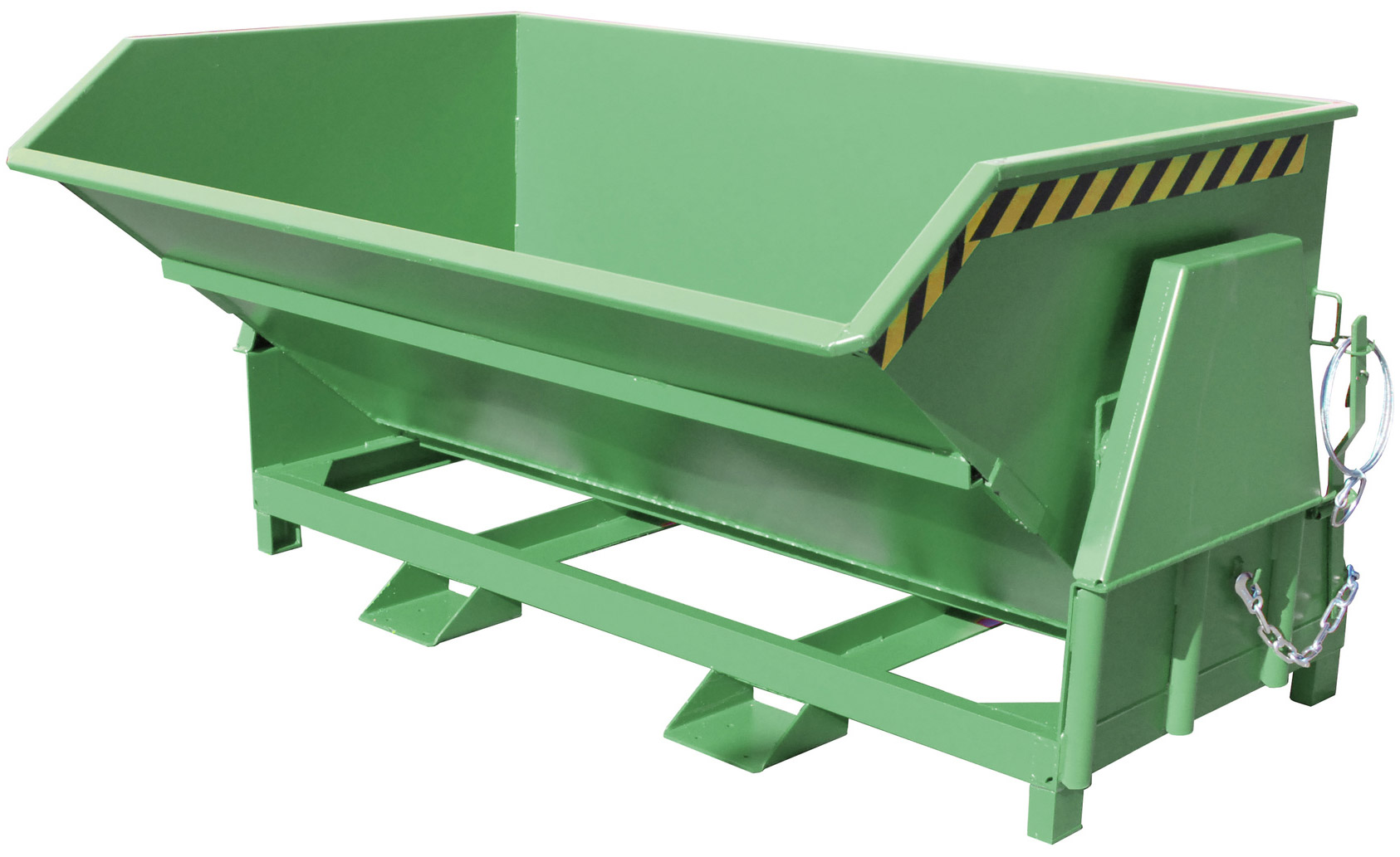 Bauer Muldenkipper BK-200 - RAL 6011 Kippmulde 2000 Liter für Stapler - Schuttmulde resedagrün pulverbeschichtet (BA-4410-17-0000-4) Bild-01