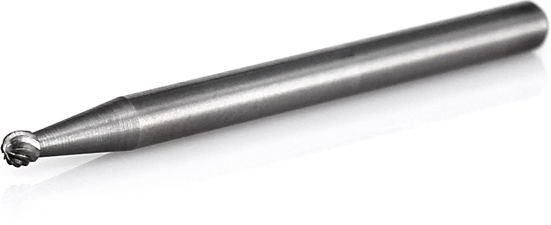 procut Hartmetallfrässtift Kugelform KUD D30202-2 Schaft-∅ 3 mm - Kopf-∅ 2 mm - Standardverzahnung (PC-D30202-2) Bild-01
