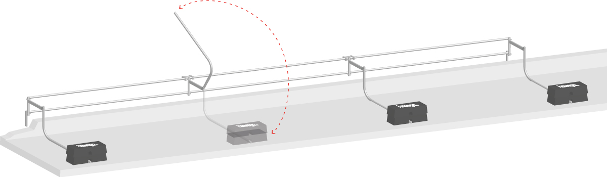 Layher Flachdach Seitenschutz stationär 9,21 m