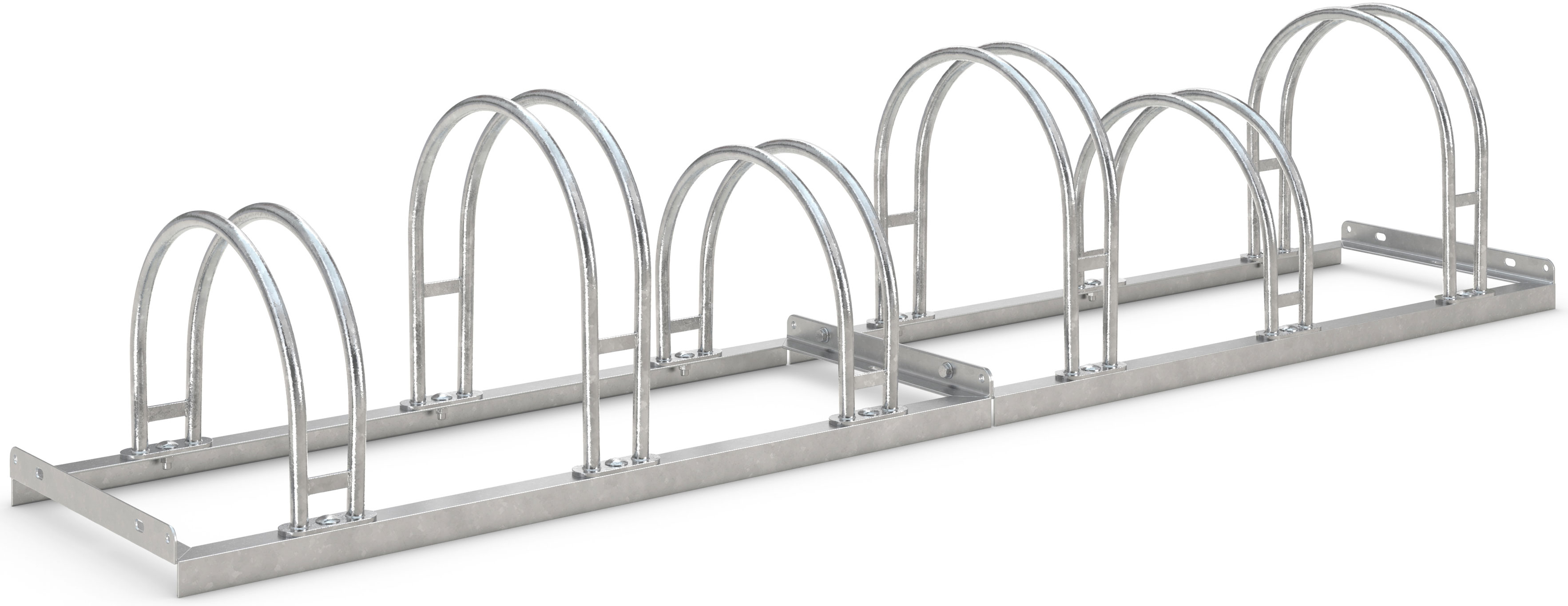 WSM Fahrradständer Bogenparker 5056 Stahl - 6 Einstellplätze Fahrradparker einseitig befahrbar - Standparker Stahl verzinkt  (WSM-105800031) Bild-01