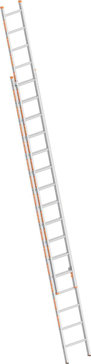 Layher Schiebeleiter Alu 2x16 Sprossen - hawego Set