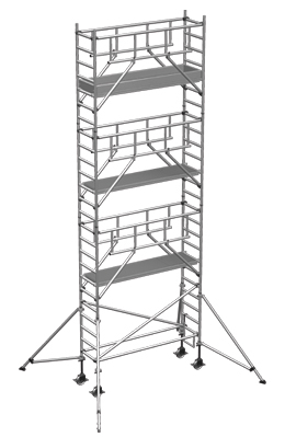 Rollgerüst ZARGES MultiTower S-PLUS 1T 0,75x2,50m - AH 8,40m