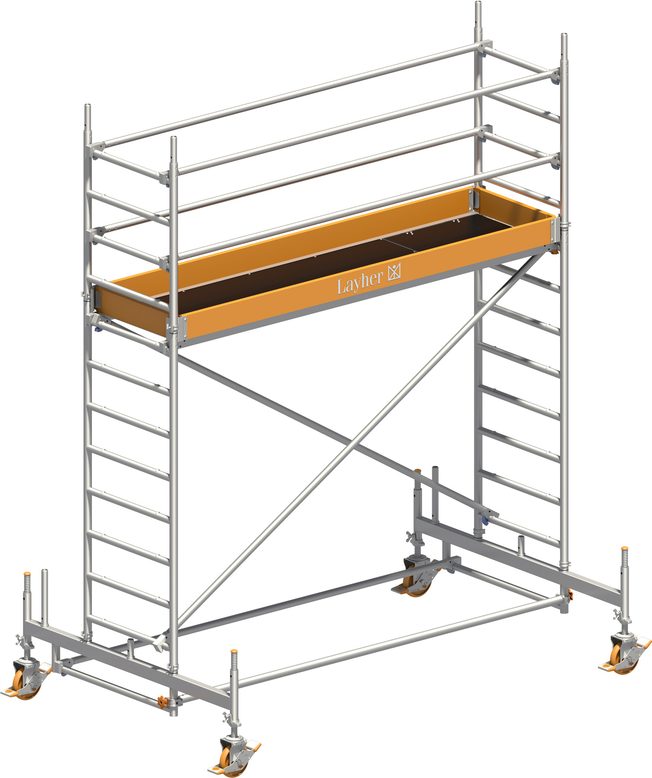 Fahrgerüst Layher Uni Standard 1102 mit Geländer-Optimierung