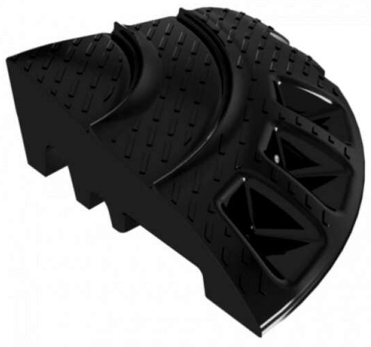 Schake Bordsteinrampe Typ NOX Endstück rechts Rampe aus Recycling Material - beliebig erweiterbar (SK-33920R) Bild-01