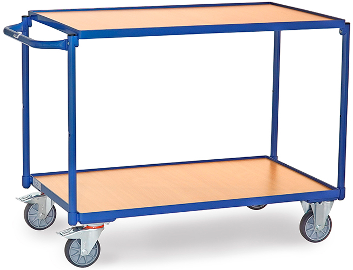 Fetra Tischwagen SW leicht mit zwei Holzplattformen 1000 x 600 mm