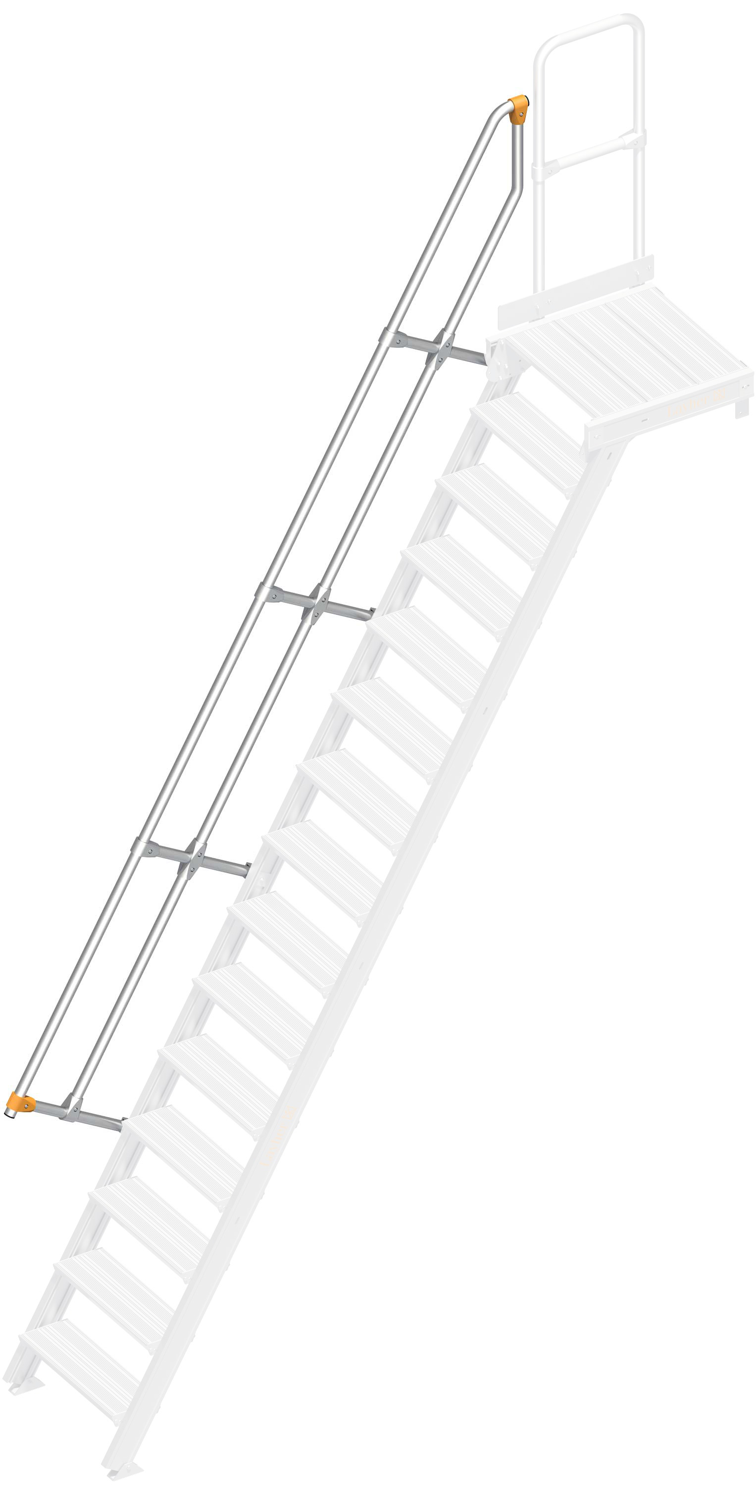 Layher Handlauf Plattformtreppe | Überstieg 60° 15 Stufen
