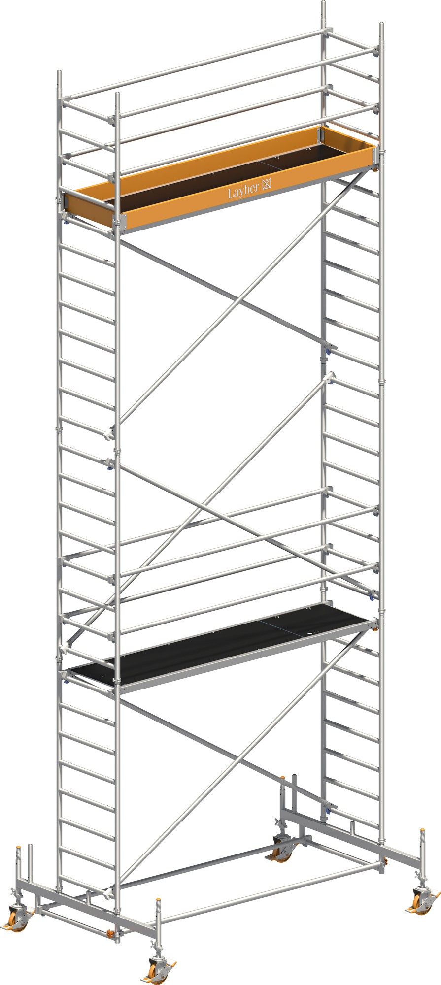 Fahrgerüst Layher Uni Standard 1106 mit Geländer-Optimierung