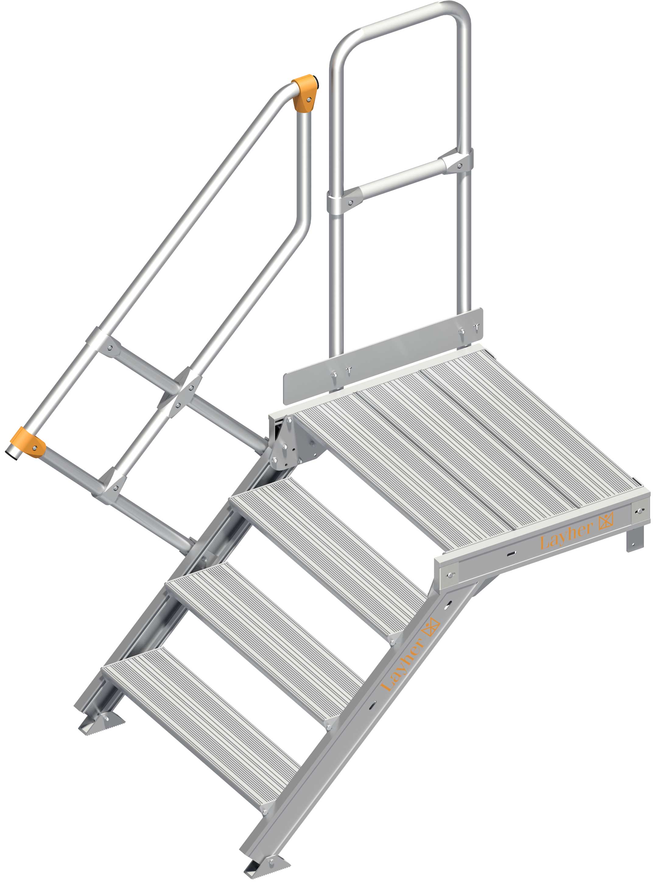 Layher Plattformtreppe 45° 4 Stufen - 800 mm breit