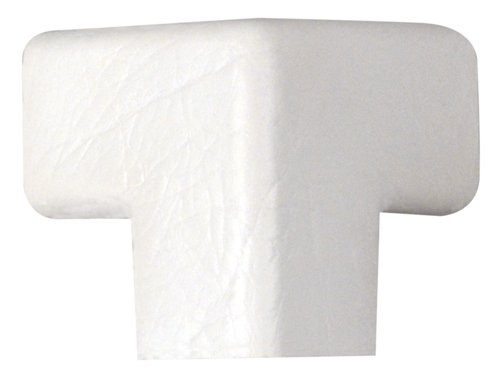 Knuffi Schutzprofil Schutzecken Typ E3D weiß PU Schutzecken 90° T-Verbindung für Warnprofile aus Polyurethan - Eckschutz mit selbstklebenden Kanten (SM-PEE-10819) Bild-01