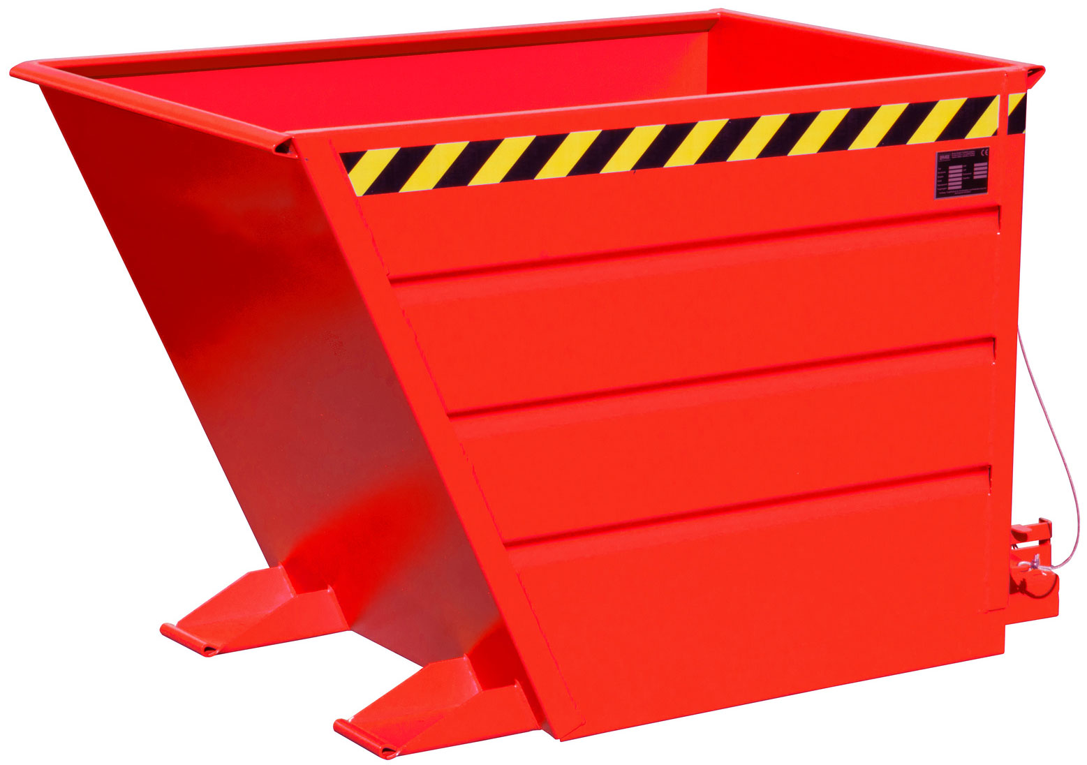 Bauer Kippbehälter VG-700 - RAL 3000 Kippmulde 700 Liter für Stapler - Schuttmulde feuerrot pulverbeschichtet (BA-4535-02-0000-2) Bild-01