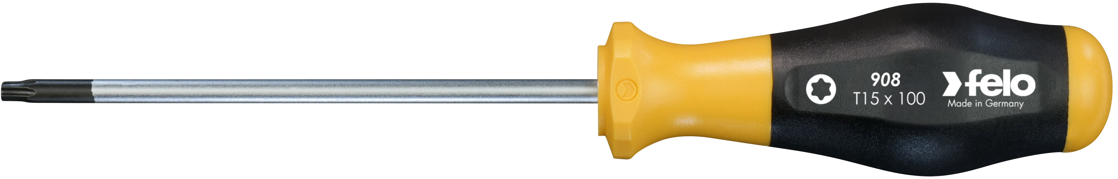 Felo Schraubendreher No9 908 Torx T 15 x 100 mm Torx-Schraubendreher T | Schraubenzieher mit 2K-Griff - Serie No9 (FL-90815340) Bild-01