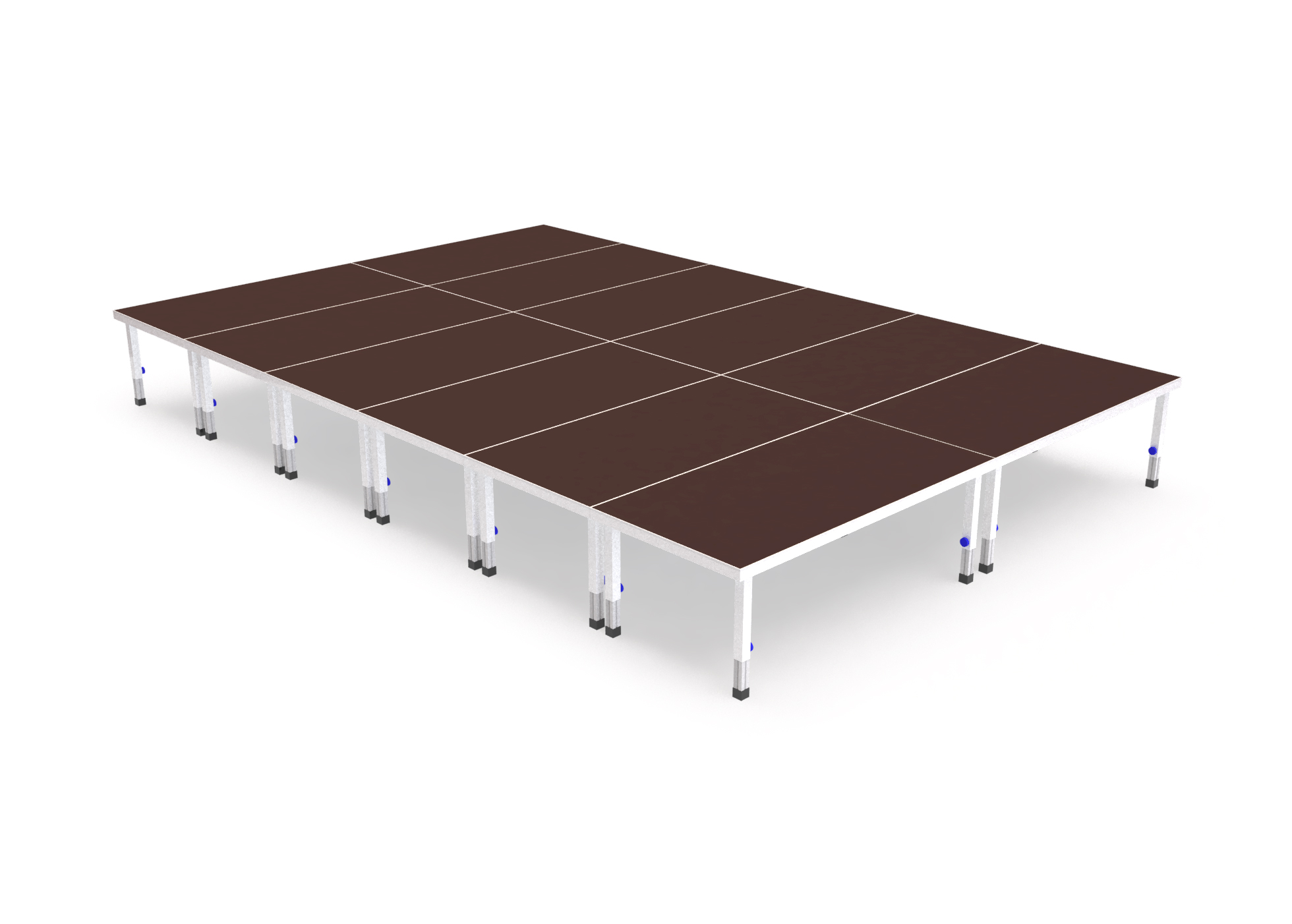 Bütec Eventbühne Outdoor 6 x 4 m hawego o50|80 Bühne mit Siebdruckplatte und Teleskopbeinen 50 - 80 cm (BU-3000-O-6-4-T50) Bild-01