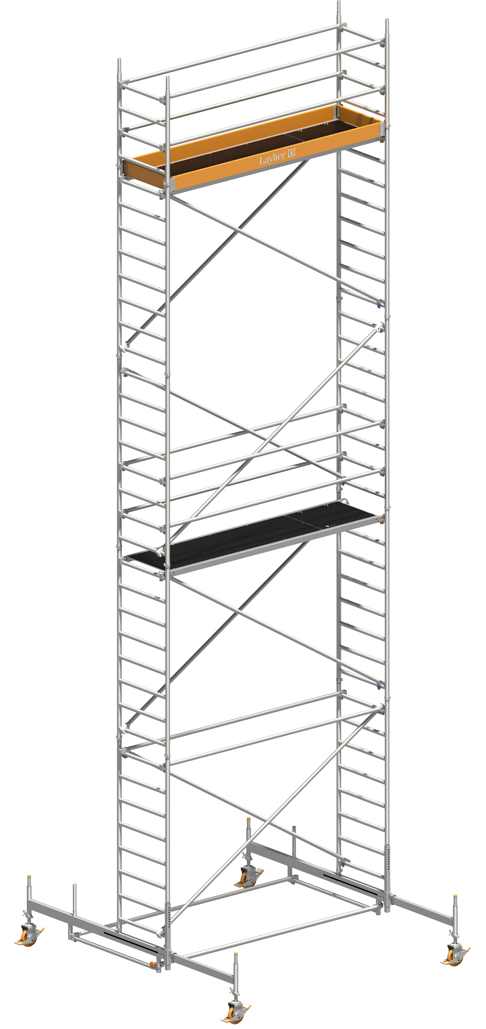 Fahrgerüst Layher Uni Standard 1108 mit Geländer-Optimierung