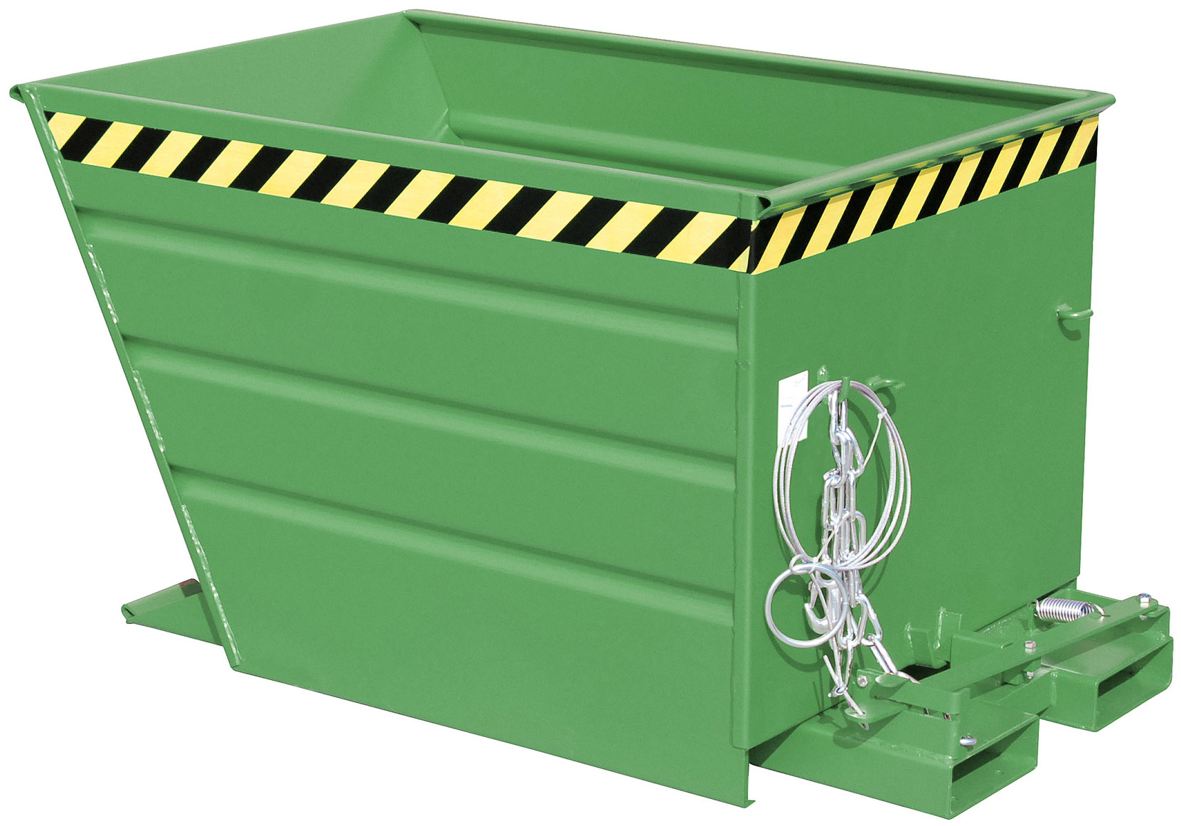Bauer Kippbehälter VG-550 - RAL 6011 Kippmulde 550 Liter für Stapler - Schuttmulde resedagrün pulverbeschichtet (BA-4535-01-0000-4) Bild-01