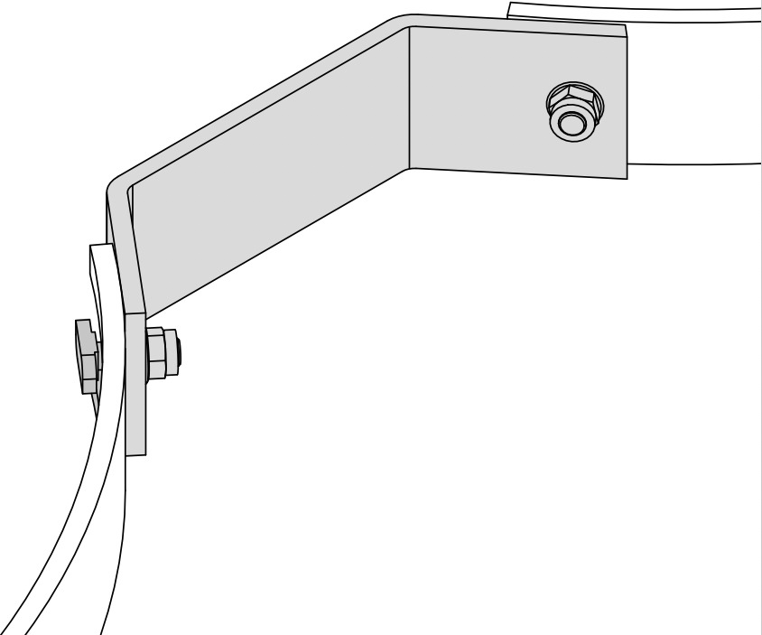 Hymer Steigleiter Verbindung für Doppelring Zubehör Rückenschutz für ortsfeste Leitern (HY-0053332) Bild-01