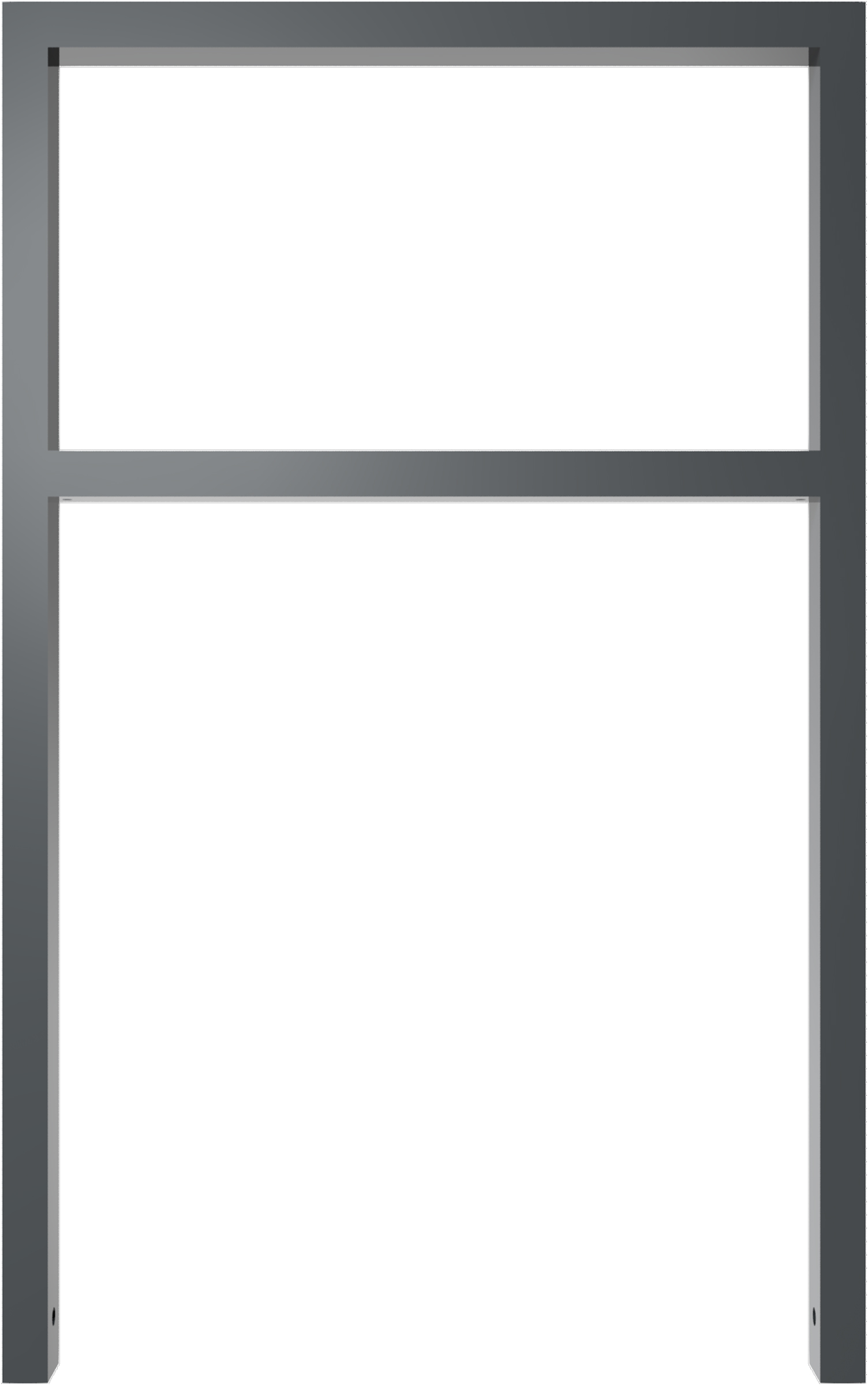 Schake Anlehnbügel Stahl mit Querholm OE 60 x 40 mm anthrazit - 750 x 1200 mm