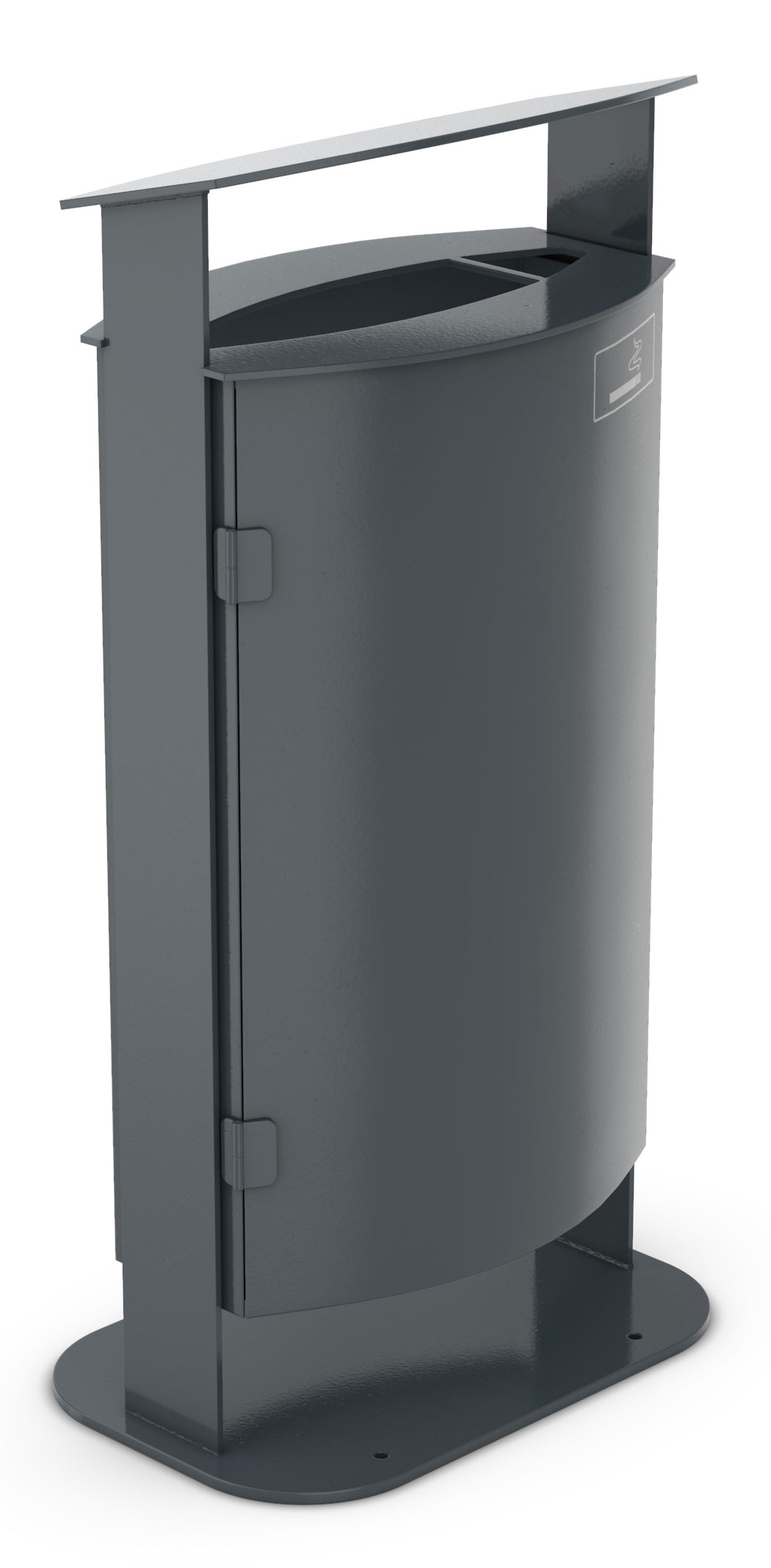 WSM Überdachung Abfallsammler Kaspa+ OD - 70 Liter - RAL 7016