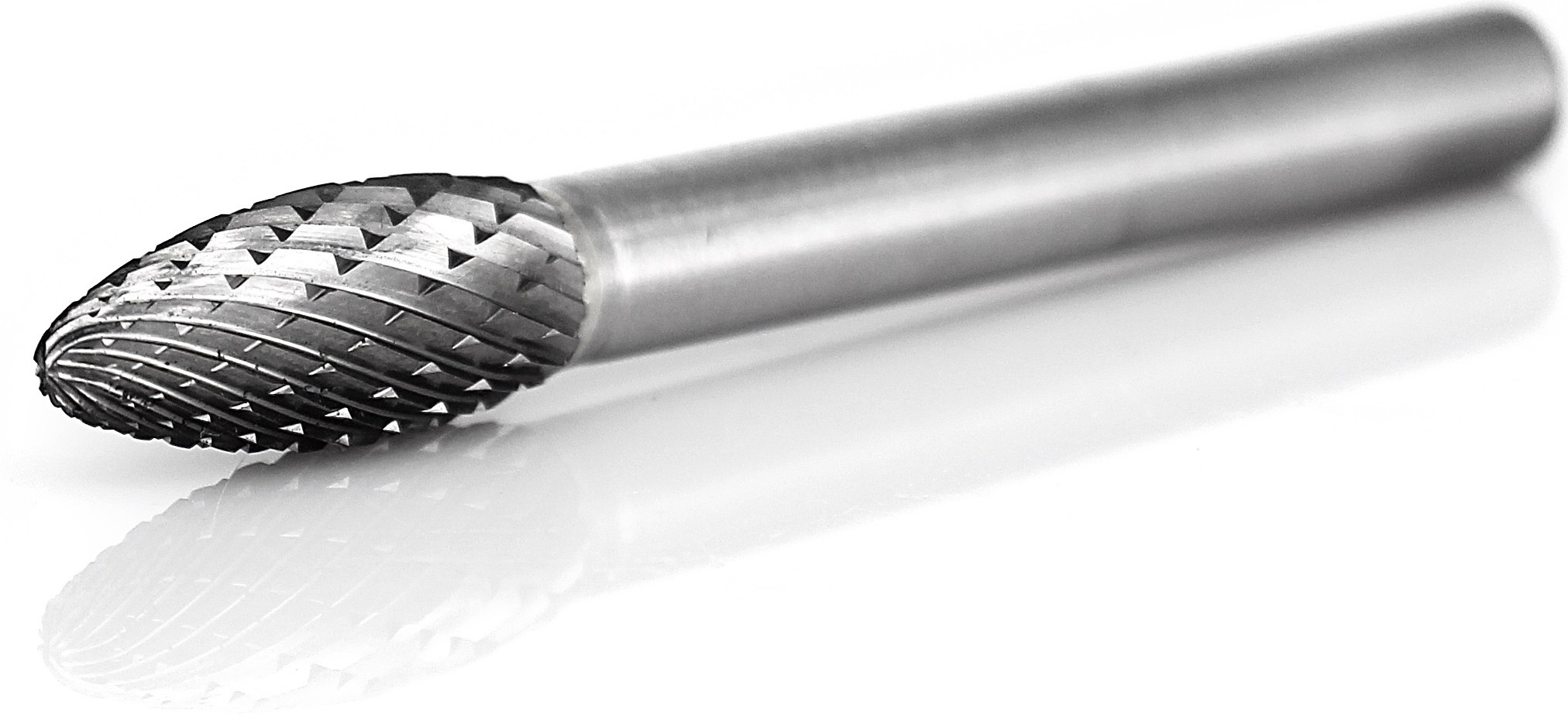 procut Hartmetallfrässtift -lange Ausführung- Geschossform SPG G61020-6-170 mm Schaft-∅ 6 mm - Kopf-∅ 10 mm - Kreuzverzahnung (PC-G61020-6-170-mm) Bild-01