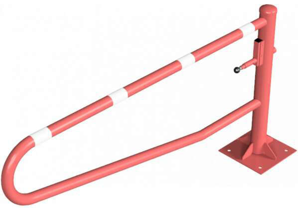 Schake Drehschranke - Schrankenbaum Ø 60 mm ODV rot | weiß - 2000 mm