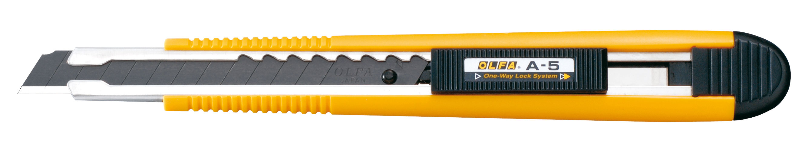 OLFA Cuttermesser Industrie A5 - 9 mm Teppichmesser Kunststoff schmall | Festellraster - Serie AB | ABB (FL-C0000201701) Bild-01